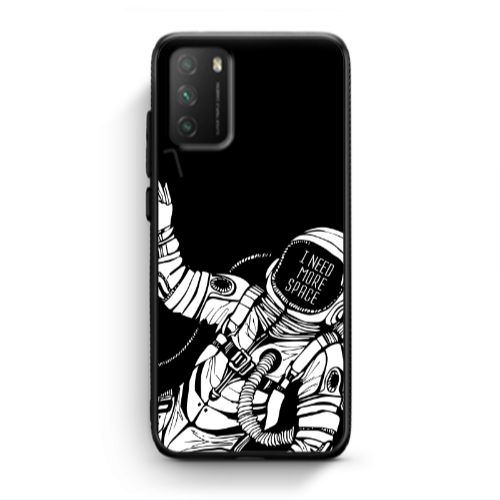 Xiaomi Poco M3 I need more space Black Glossy Θήκη