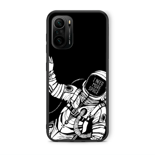 Xiaomi Poco F3 I need more space Black Glossy Θήκη