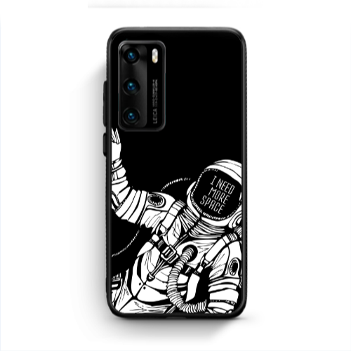 Huawei P40 I need more space Black Glossy Θήκη