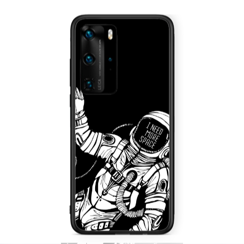 Huawei P40 Pro I need more space Black Glossy Θήκη