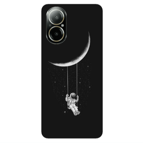 Realme C67 Swing on the moon Transparent Silicone TPU Θήκη