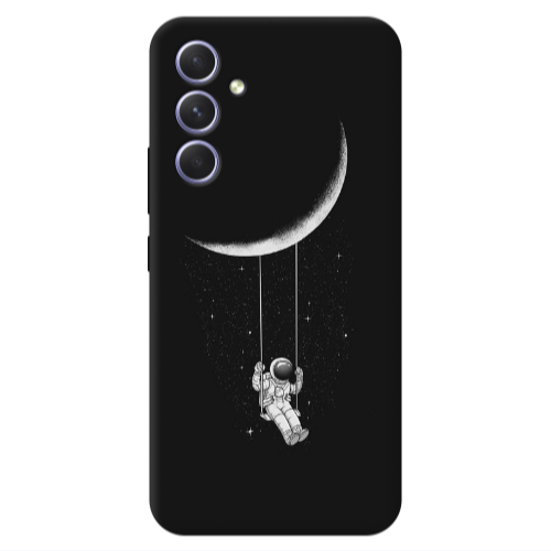 Samsung A56 Swing on the moon Transparent Silicone TPU Θήκη