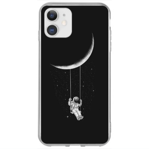 Apple iPhone 12 Swing on the moon Transparent Silicone TPU Θήκη