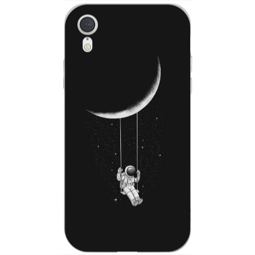 Apple iPhone Xr Swing on the moon Transparent Silicone TPU Θήκη