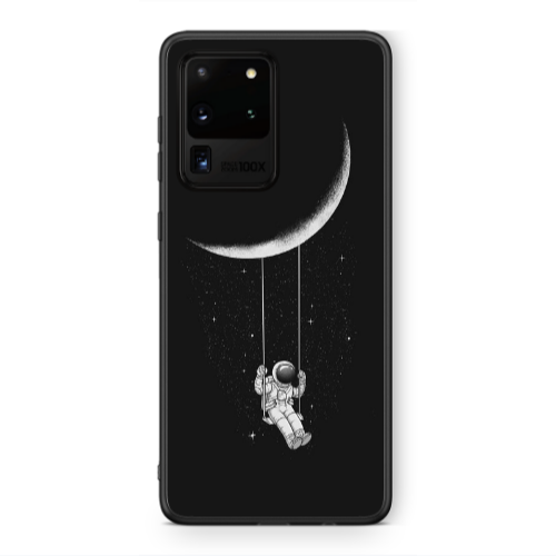 Samsung S20 Ultra Swing on the moon Black Glossy Θήκη