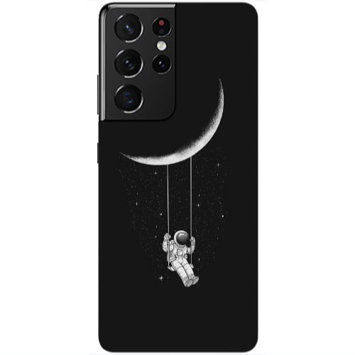 Samsung S21 Ultra Swing on the moon Transparent Silicone TPU Θήκη