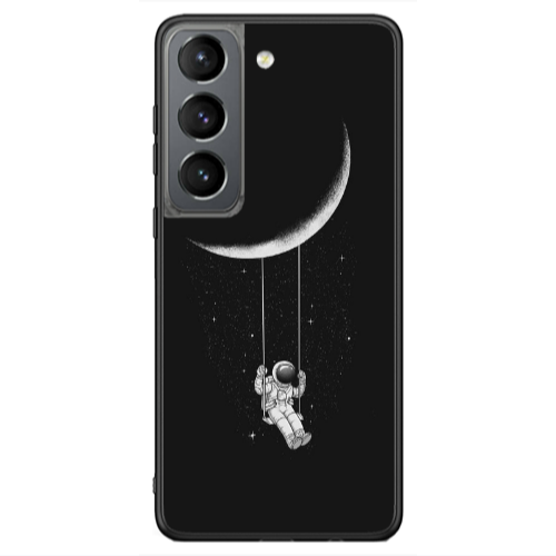 Samsung S21 Ultra Swing on the moon Black Glossy Θήκη