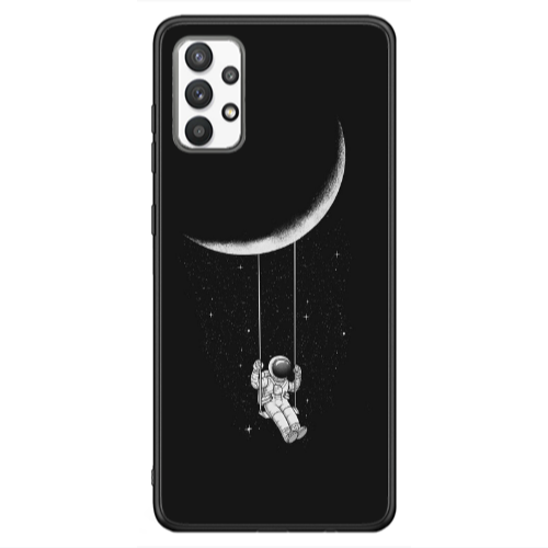 Samsung A13 4G Swing on the moon Black Glossy Θήκη