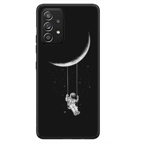 Samsung A53 Swing on the moon Black Glossy Θήκη