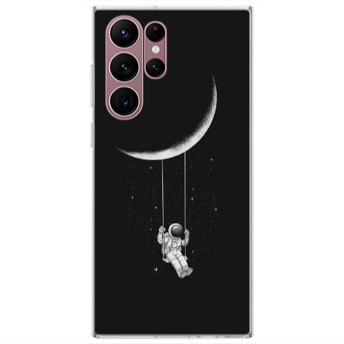 Samsung S22 Ultra Swing on the moon Transparent Silicone TPU Θήκη