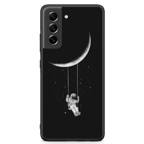 Samsung S21 FE Swing on the moon Black Glossy Θήκη