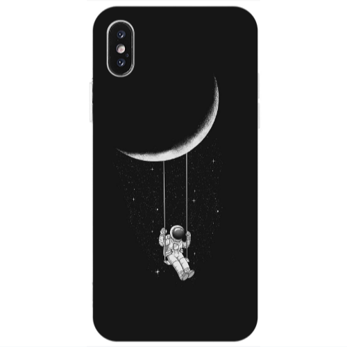 Apple iPhone Xs Max Swing on the moon Transparent Silicone TPU Θήκη