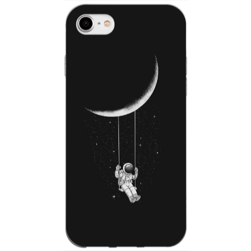 Apple iPhone 7 Swing on the moon Transparent Silicone TPU Θήκη