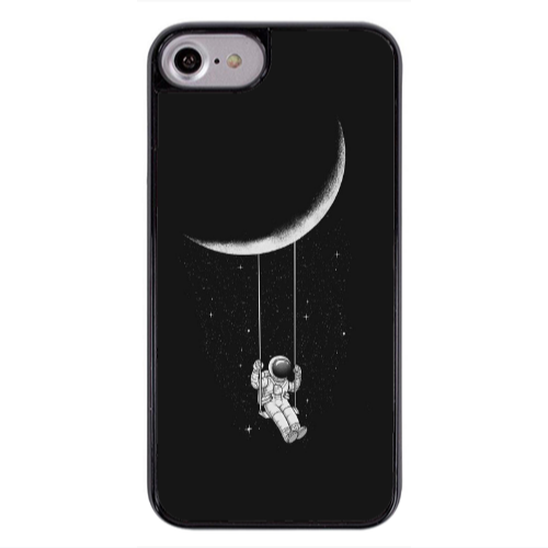 Apple iPhone 7 Swing on the moon Black Glossy Θήκη