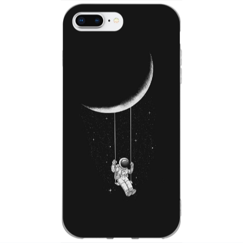 Apple iPhone 7 Plus Swing on the moon Transparent Silicone TPU Θήκη