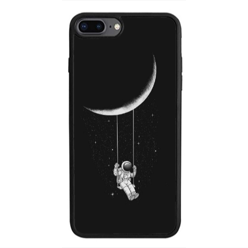 Apple iPhone 7 Plus Swing on the moon Black Glossy Θήκη