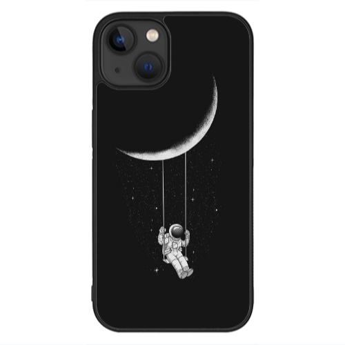 Apple iPhone 13 Mini Swing on the moon Black Glossy Θήκη