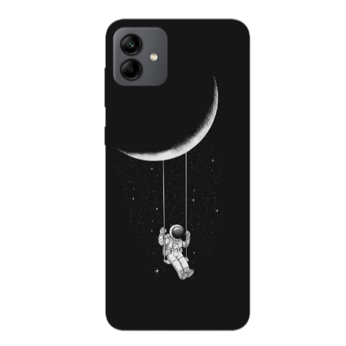 Samsung A04 Swing on the moon Transparent Silicone TPU Θήκη