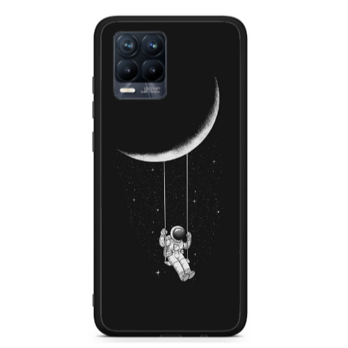 Realme 8  Swing on the moon Black Glossy Θήκη