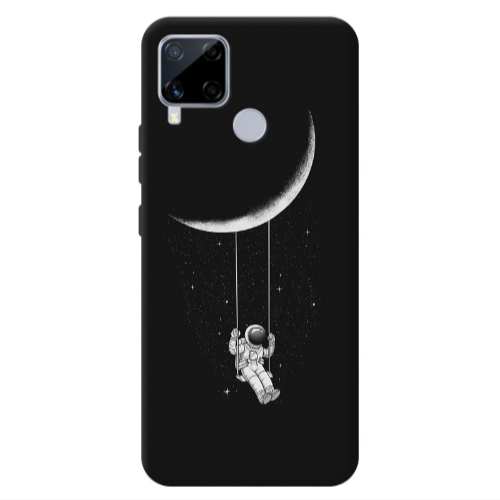 Realme C25S Swing on the moon Transparent Silicone TPU Θήκη