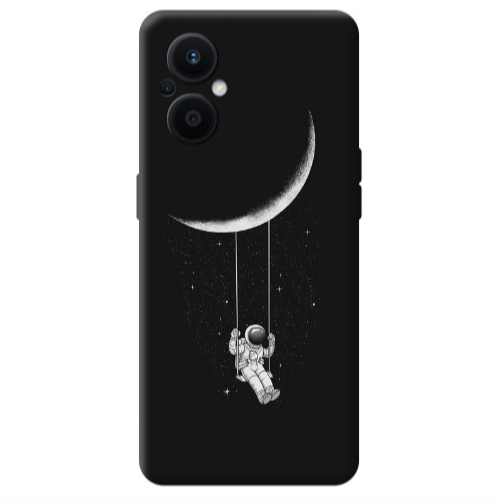 Oppo Reno 7 Lite Swing on the moon Transparent Silicone TPU Θήκη