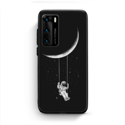 Huawei P40 Swing on the moon Black Glossy Θήκη