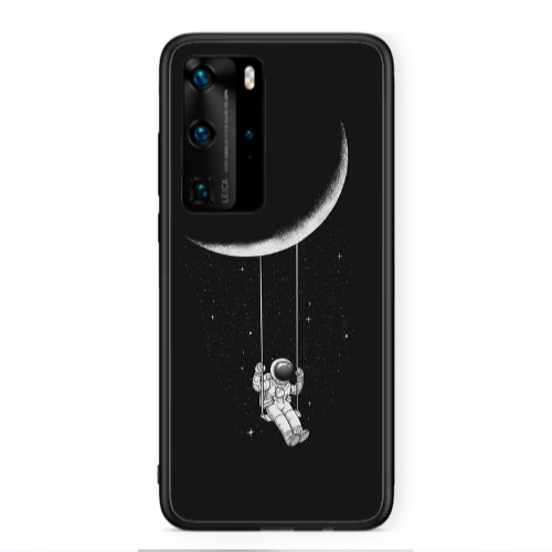 Huawei P40 Pro Swing on the moon Black Glossy Θήκη