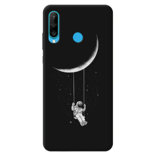 Huawei P30 Lite Swing on the moon Transparent Silicone TPU Θήκη