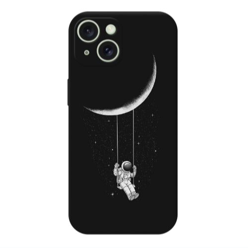 Apple iPhone 15 Swing on the moon Transparent Silicone TPU Θήκη
