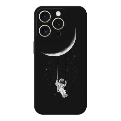 Apple iPhone 15 Pro Max Swing on the moon Transparent Silicone TPU Θήκη