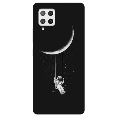 Samsung A42 5G Swing on the moon Transparent Silicone TPU Θήκη