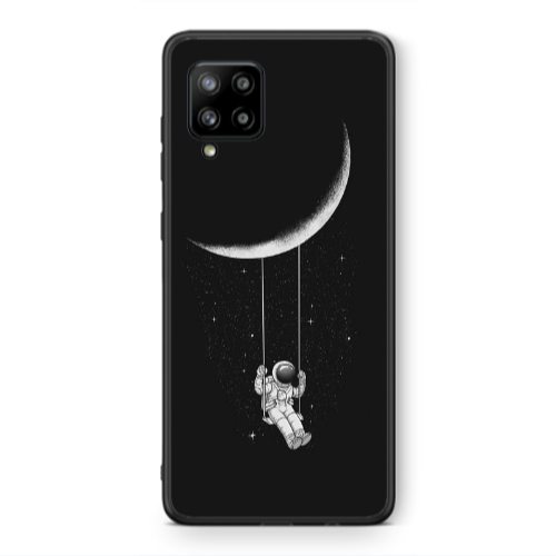 Samsung A42 5G Swing on the moon Black Glossy Θήκη