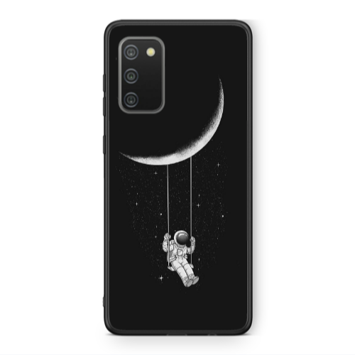 Samsung A02s Swing on the moon Black Glossy Θήκη