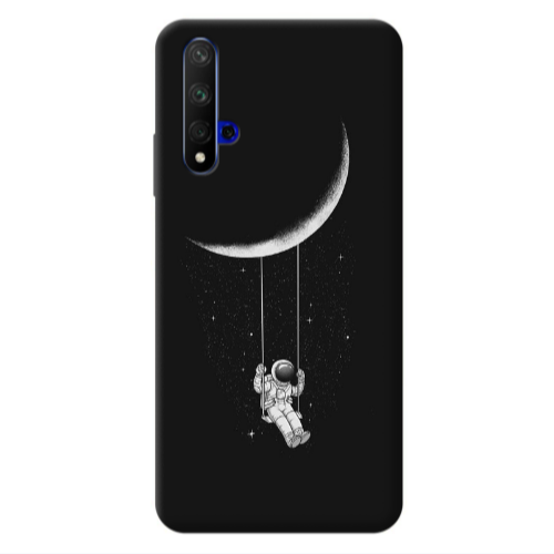 Huawei Nova 5 T Swing on the moon Transparent Silicone TPU Θήκη