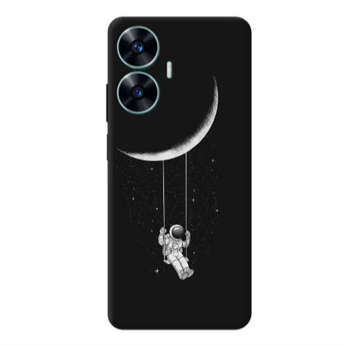 Realme C55 Swing on the moon Transparent Silicone TPU Θήκη