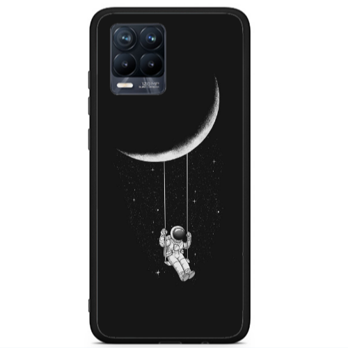 Realme 8 i Swing on the moon Black Glossy Θήκη
