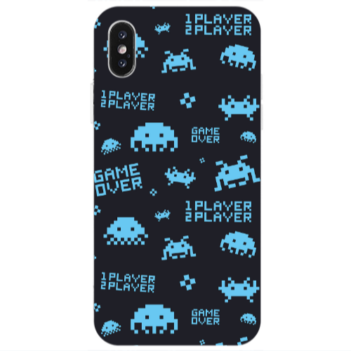 Apple iPhone Xs Max Game over Transparent Silicone TPU Θήκη