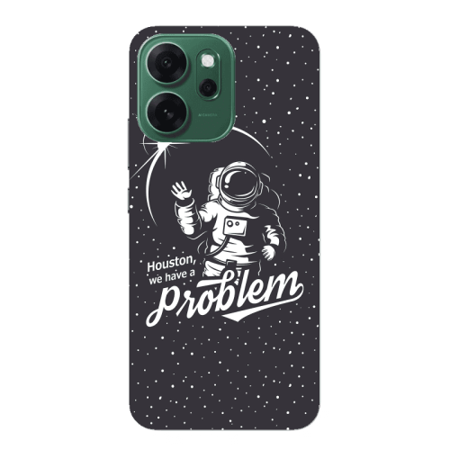 Oppo 14 F Houston We Have A Problem Transparent Silicone TPU Θήκη