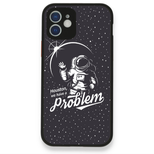 Apple iPhone 12 Houston We Have A Problem Black Glossy Θήκη