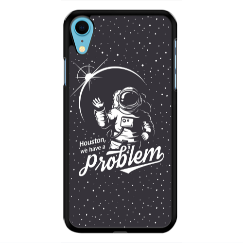 Apple iPhone Xr Houston We Have A Problem Black Glossy Θήκη