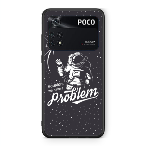 Xiaomi Poco M4 Pro 4G Houston We Have A Problem Black Glossy Θήκη