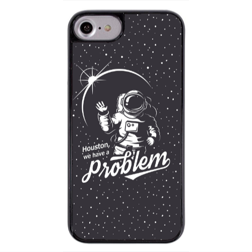 Apple iPhone 7 Houston We Have A Problem Black Glossy Θήκη