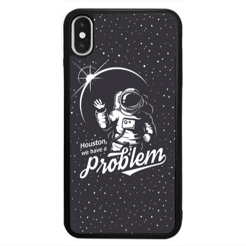 Apple iPhone Xs Houston We Have A Problem Black Glossy Θήκη