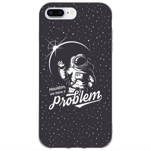 Apple iPhone 7 Plus Houston We Have A Problem Transparent Silicone TPU Θήκη