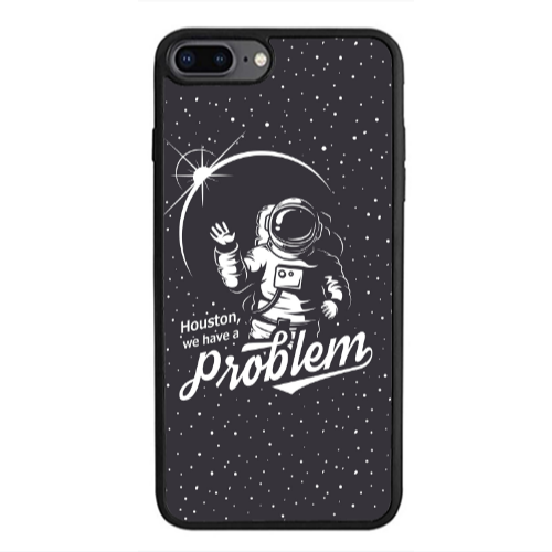Apple iPhone 7 Plus Houston We Have A Problem Black Glossy Θήκη