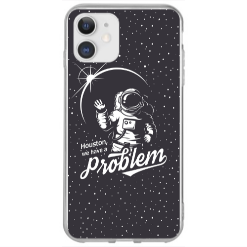 Apple iPhone 12 Mini Houston We Have A Problem Transparent Silicone TPU Θήκη