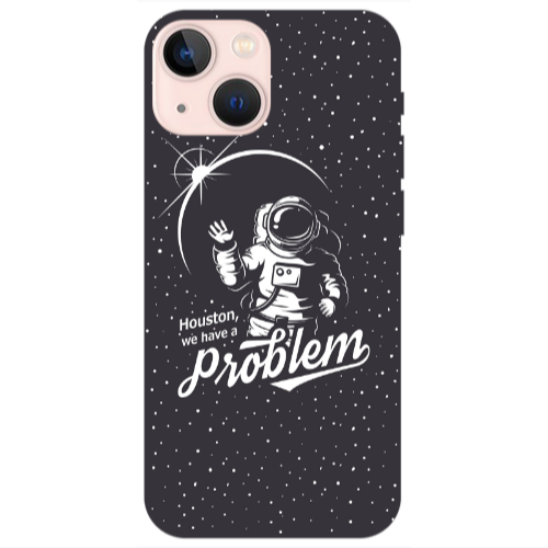 Apple iPhone 13 Mini Houston We Have A Problem Transparent Silicone TPU Θήκη