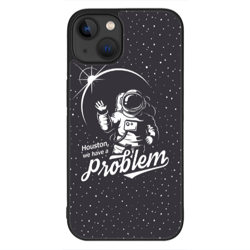 Apple iPhone 13 Mini Houston We Have A Problem Black Glossy Θήκη