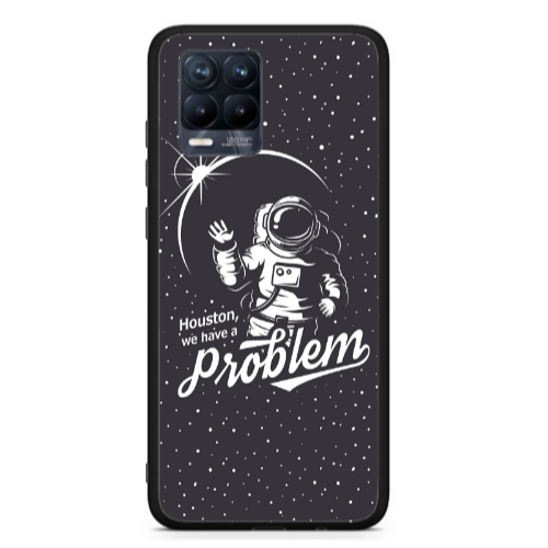 Realme 8  Houston We Have A Problem Black Glossy Θήκη