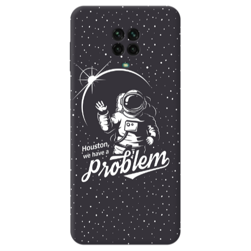 Xiaomi Redmi Note 9S Houston We Have A Problem Transparent Silicone TPU Θήκη
